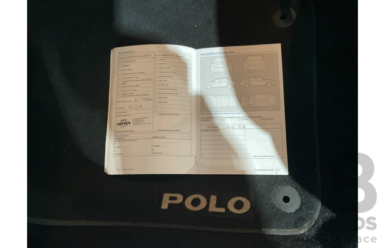 07/2015 Volkswagen Polo 66 TSI Trendline 6R MY15 5d Hatchback Black Turbo 1.2L