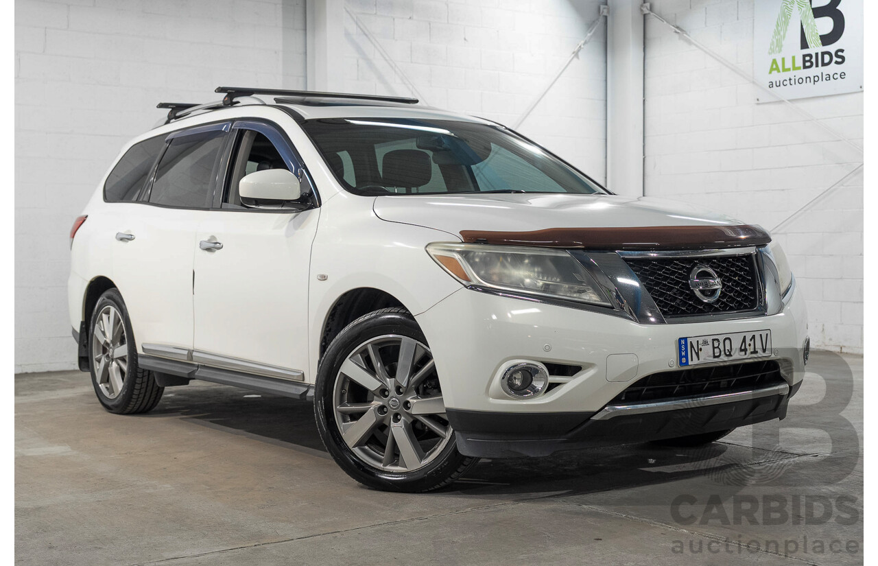 08/2014 Nissan Pathfinder Ti R52 4d Wagon White 3.5L 7 Seater