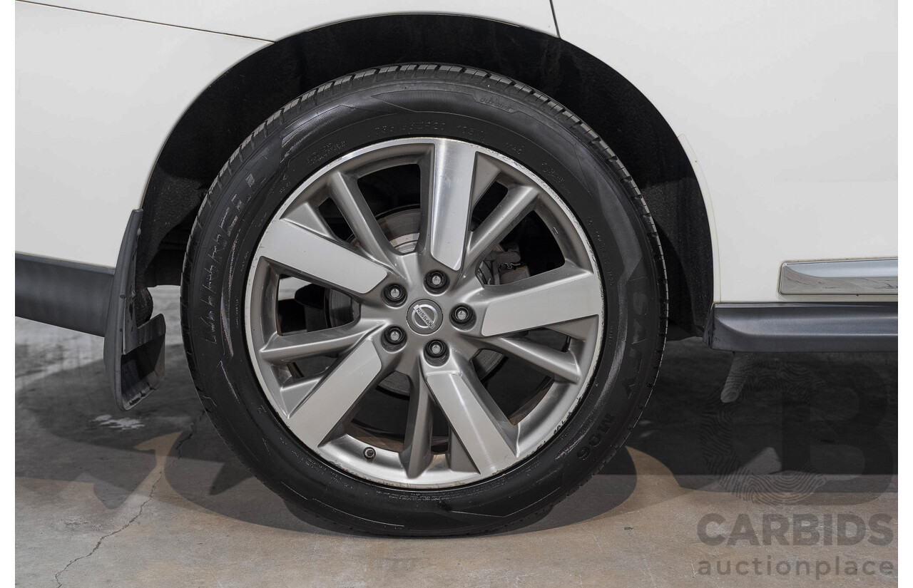 08/2014 Nissan Pathfinder Ti R52 4d Wagon White 3.5L 7 Seater