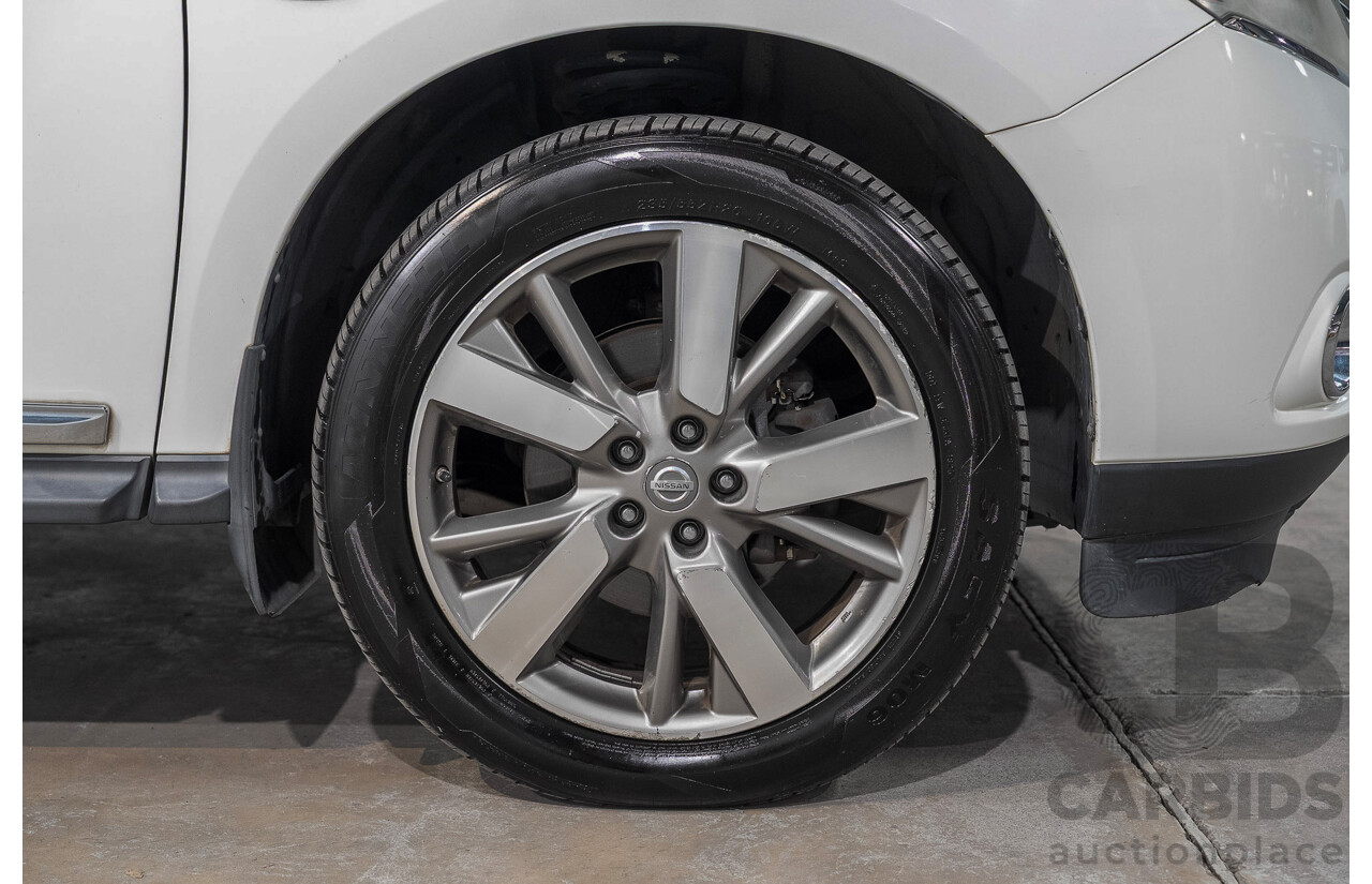 08/2014 Nissan Pathfinder Ti R52 4d Wagon White 3.5L 7 Seater