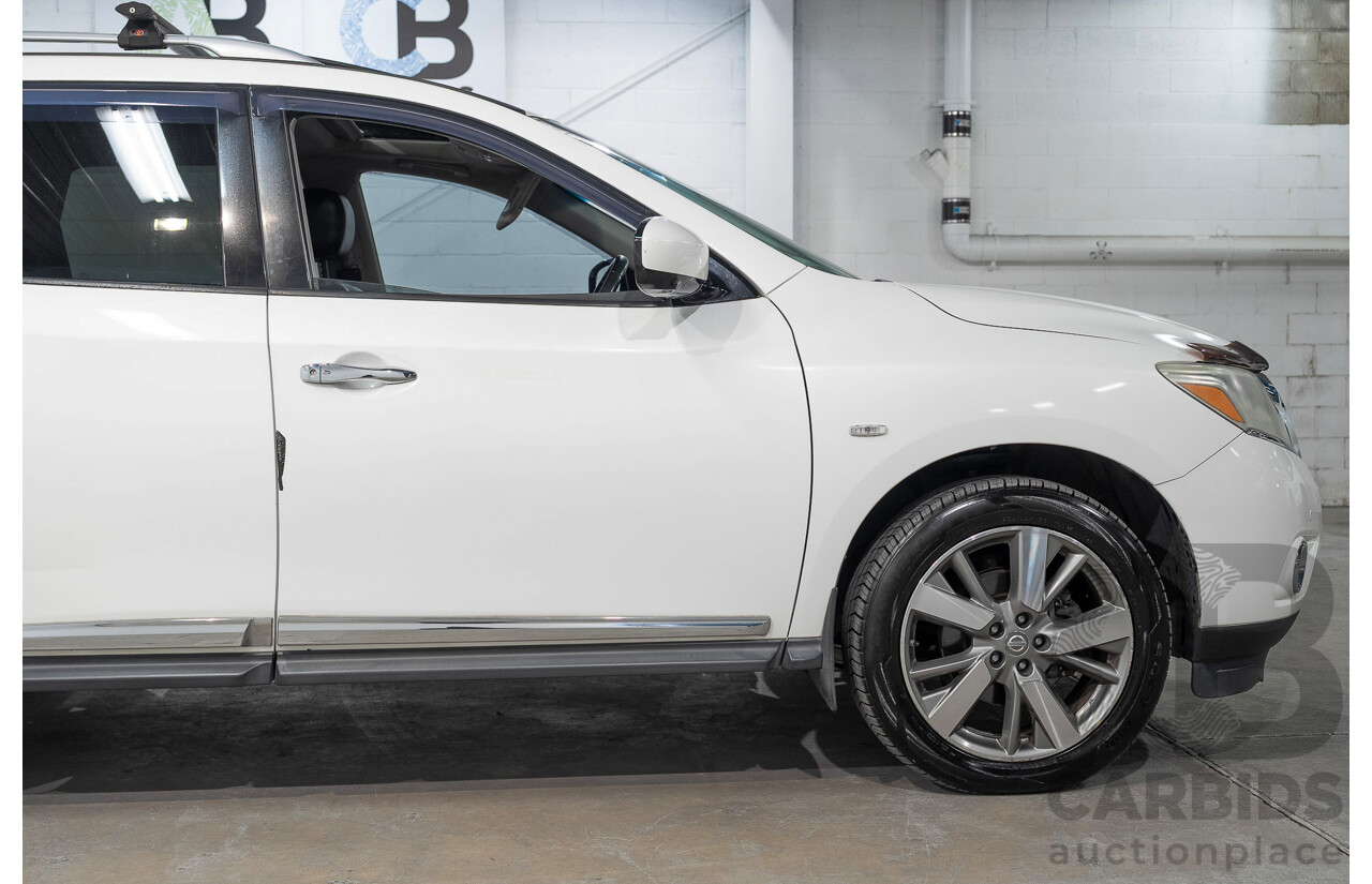 08/2014 Nissan Pathfinder Ti R52 4d Wagon White 3.5L 7 Seater