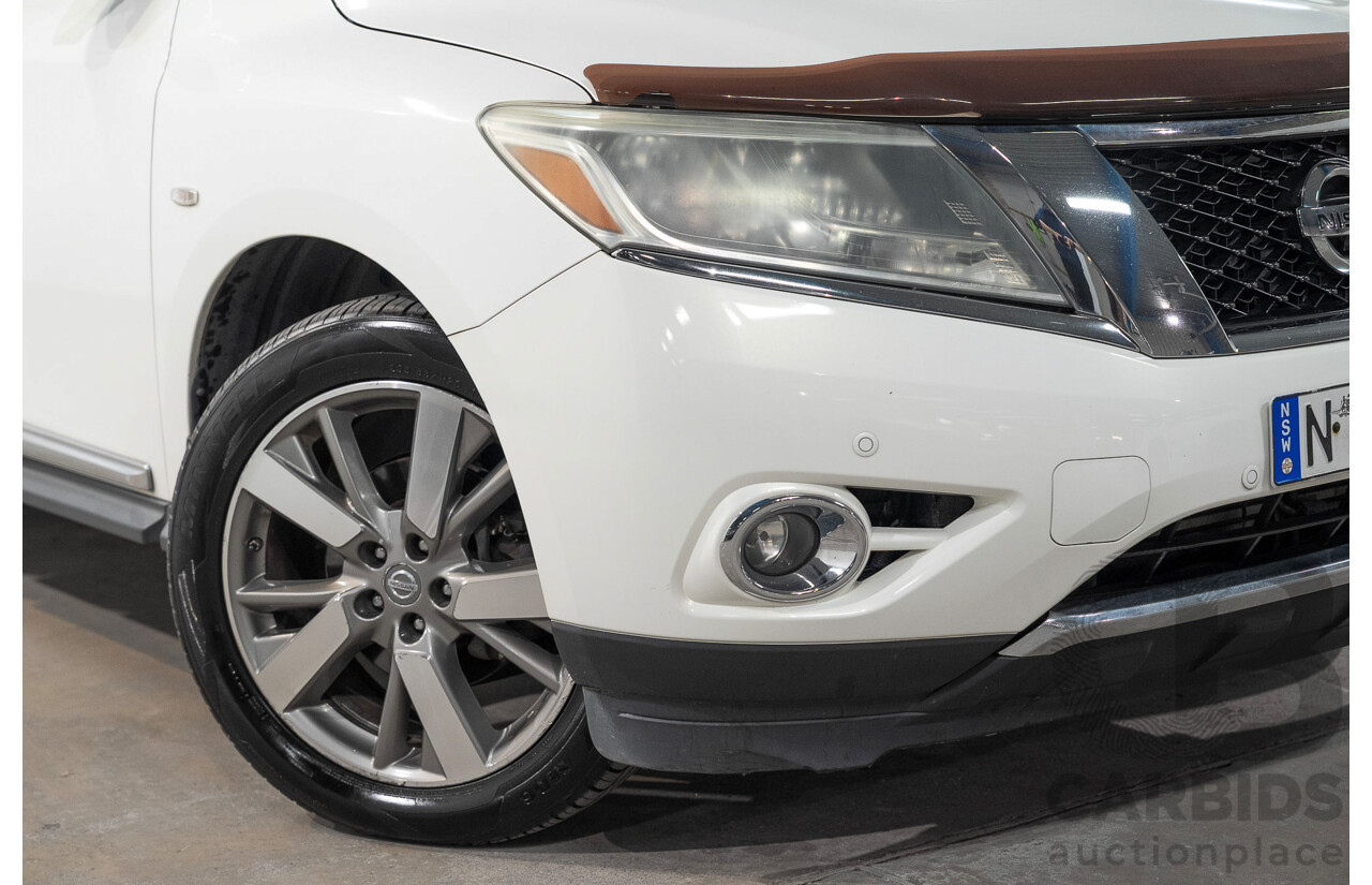 08/2014 Nissan Pathfinder Ti R52 4d Wagon White 3.5L 7 Seater