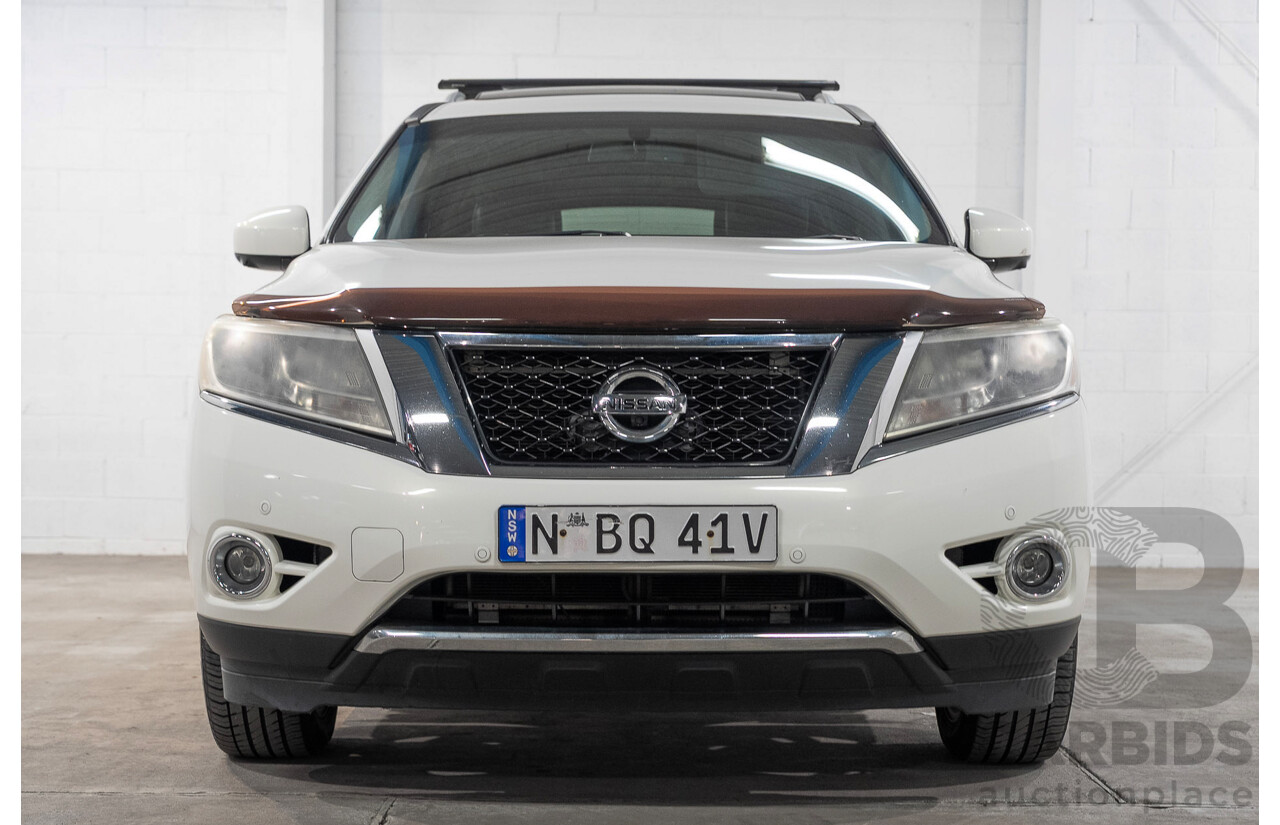08/2014 Nissan Pathfinder Ti R52 4d Wagon White 3.5L 7 Seater