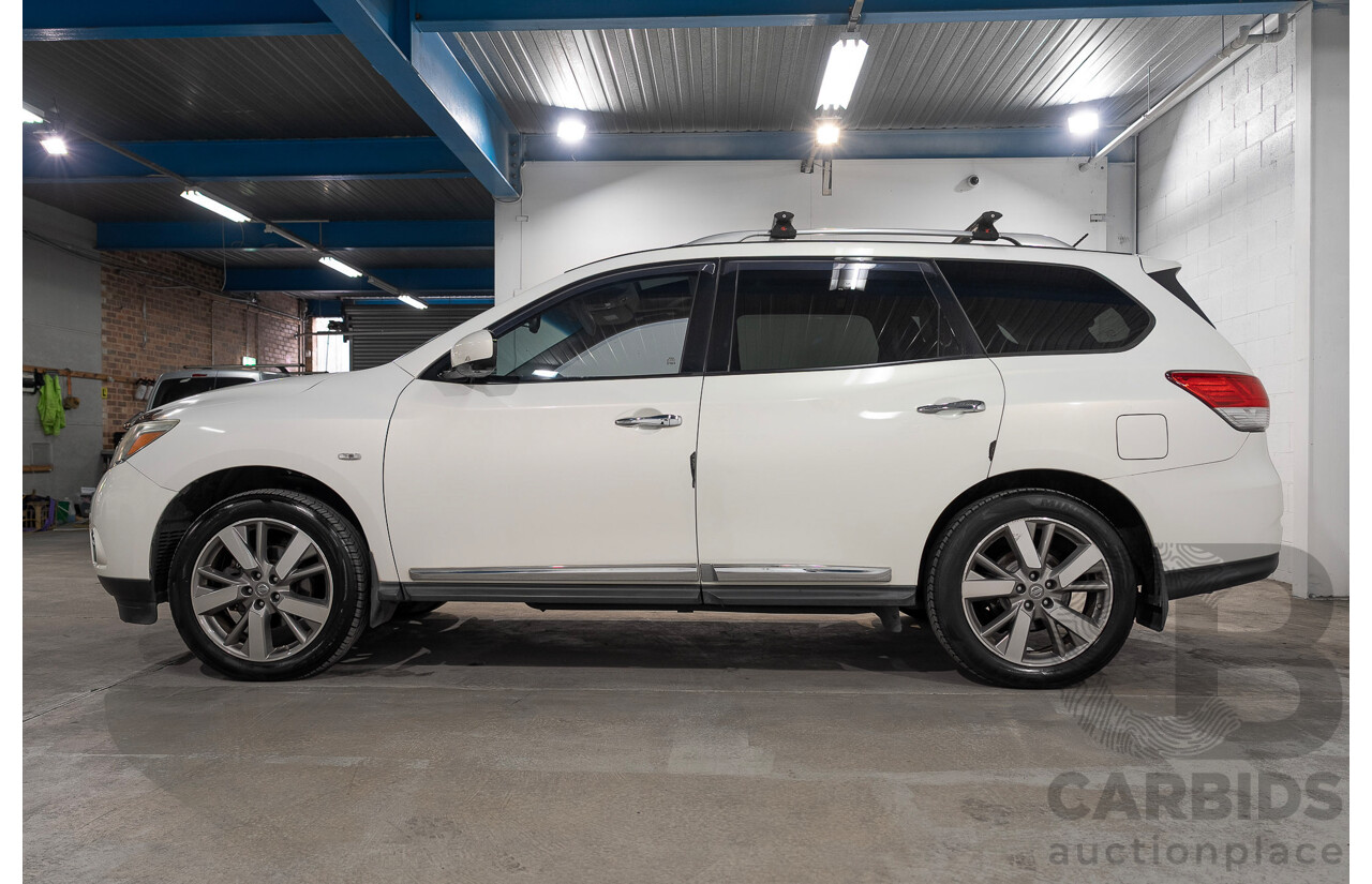08/2014 Nissan Pathfinder Ti R52 4d Wagon White 3.5L 7 Seater