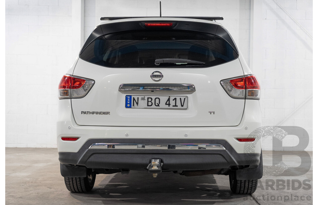 08/2014 Nissan Pathfinder Ti R52 4d Wagon White 3.5L 7 Seater