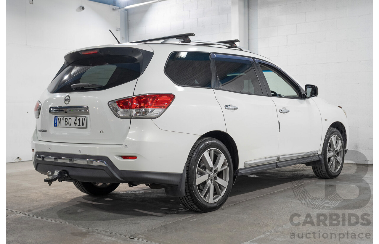 08/2014 Nissan Pathfinder Ti R52 4d Wagon White 3.5L 7 Seater