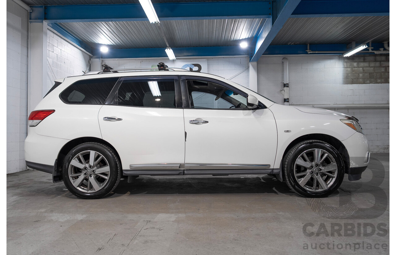 08/2014 Nissan Pathfinder Ti R52 4d Wagon White 3.5L 7 Seater