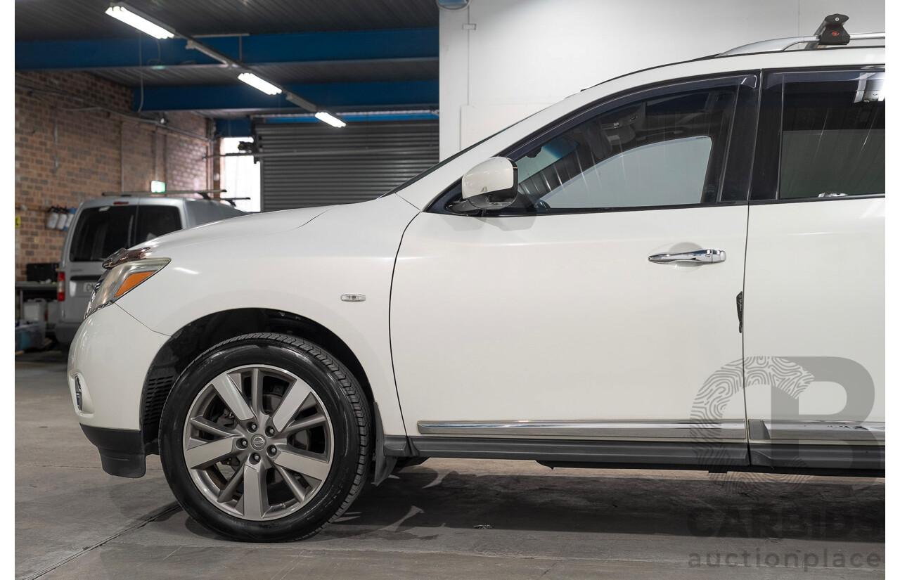 08/2014 Nissan Pathfinder Ti R52 4d Wagon White 3.5L 7 Seater
