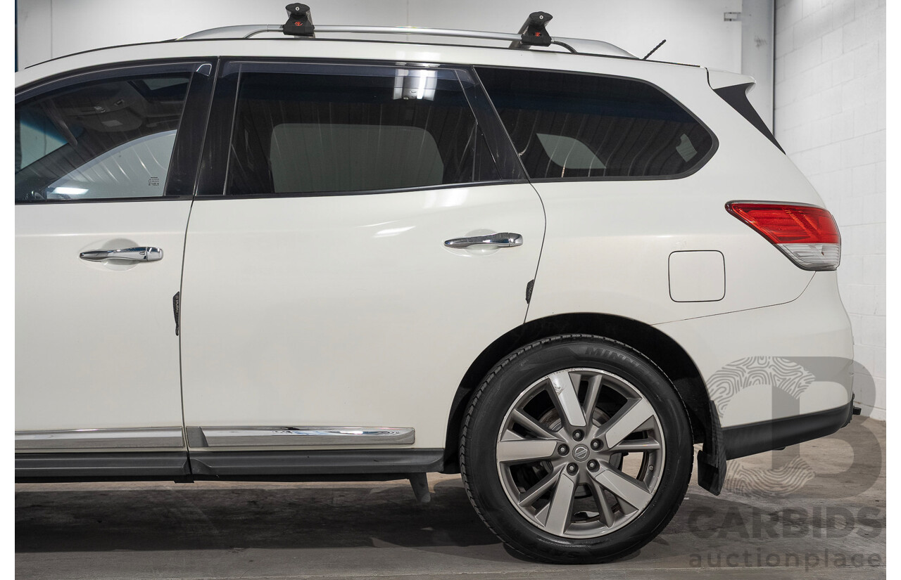 08/2014 Nissan Pathfinder Ti R52 4d Wagon White 3.5L 7 Seater