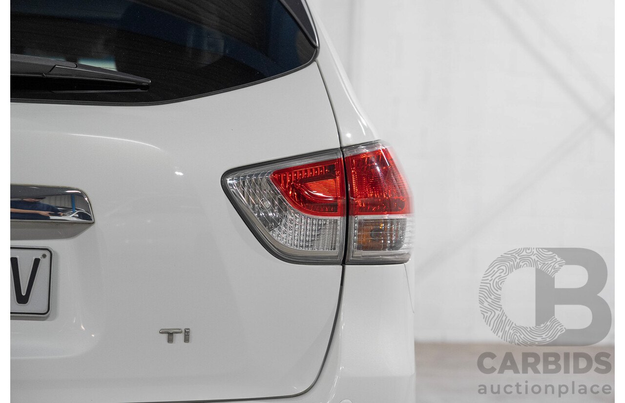 08/2014 Nissan Pathfinder Ti R52 4d Wagon White 3.5L 7 Seater
