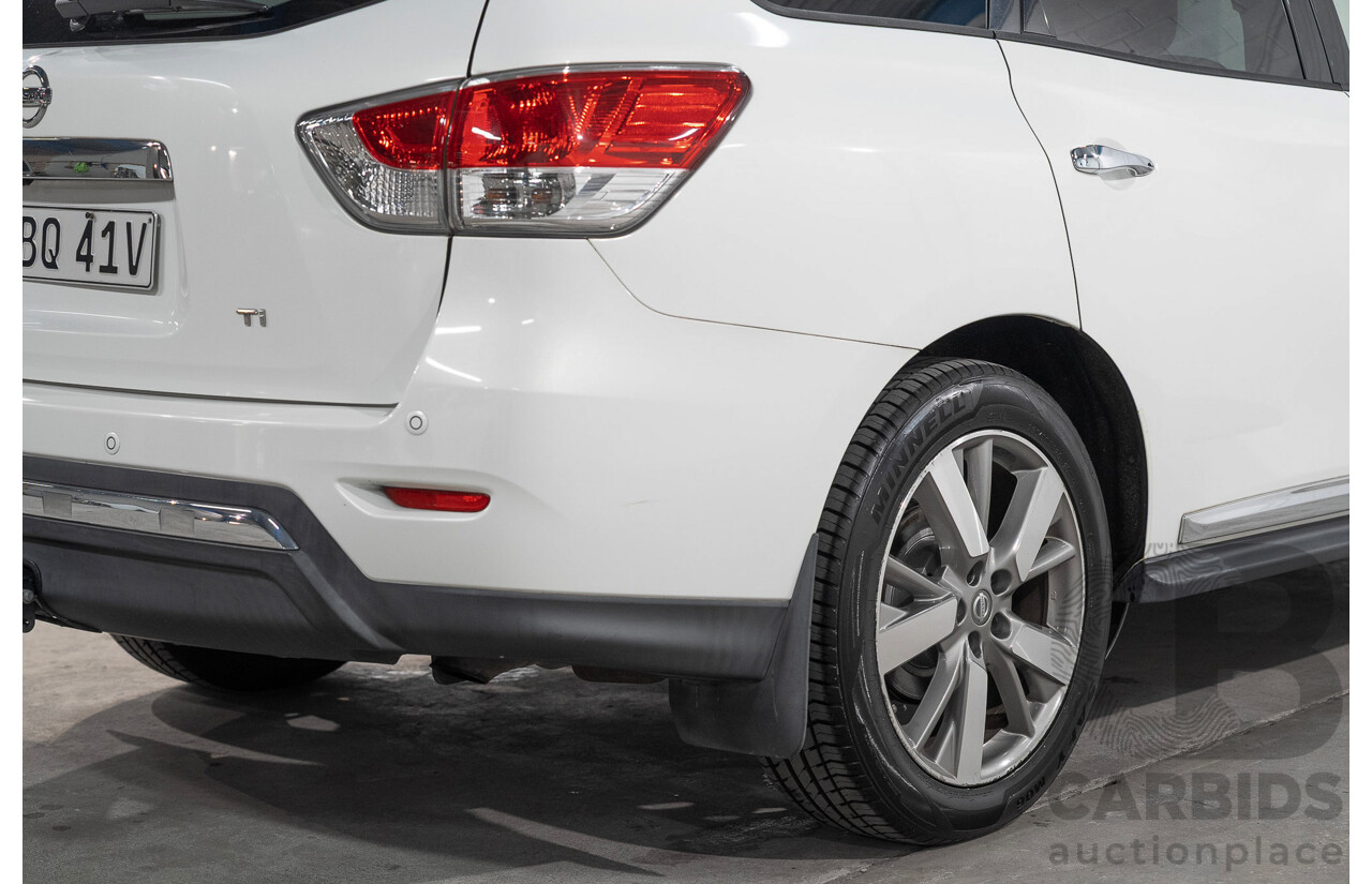 08/2014 Nissan Pathfinder Ti R52 4d Wagon White 3.5L 7 Seater