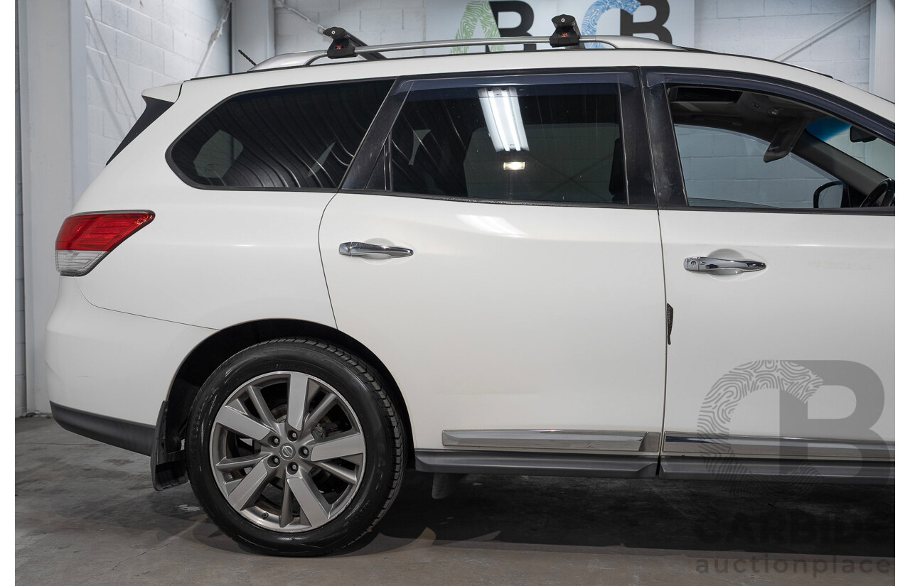 08/2014 Nissan Pathfinder Ti R52 4d Wagon White 3.5L 7 Seater