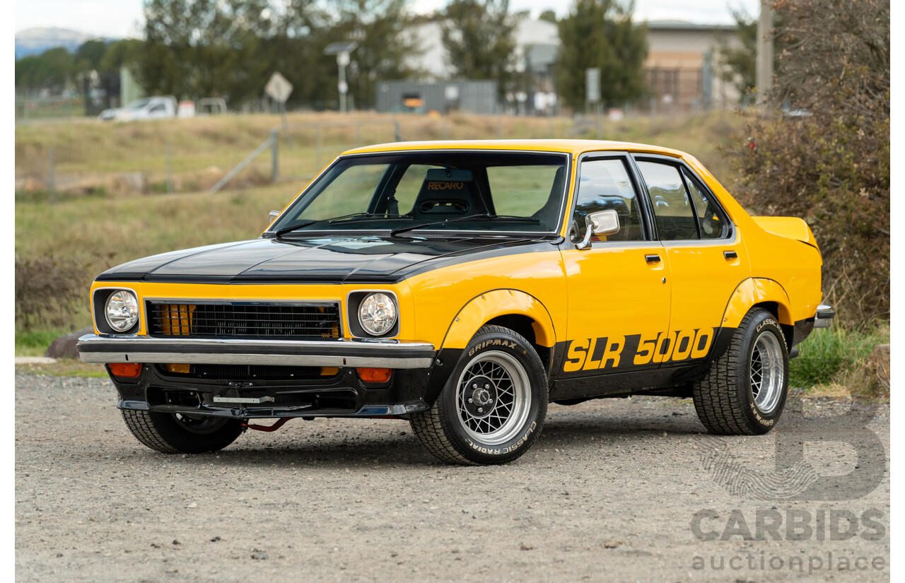 04/1974 Holden LH Torana SL/R 5000 Tribute 4d Sedan Chrome Yellow / Black V8 5.0L - Modified