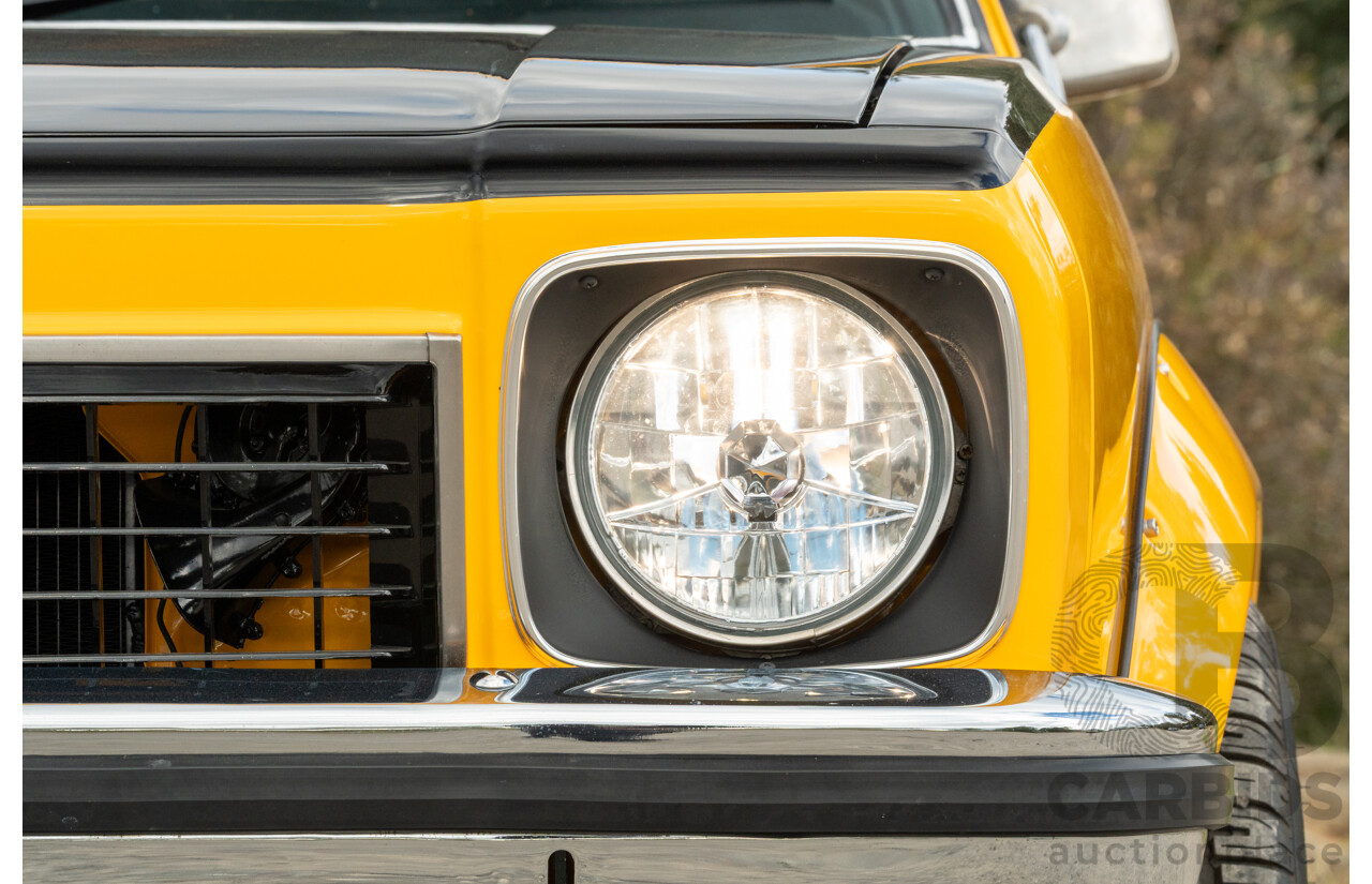 04/1974 Holden LH Torana SL/R 5000 Tribute 4d Sedan Chrome Yellow / Black V8 5.0L - Modified
