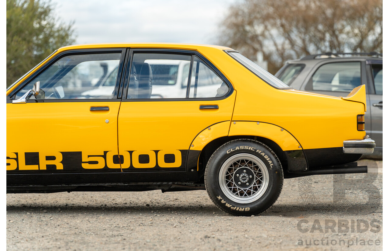 04/1974 Holden LH Torana SL/R 5000 Tribute 4d Sedan Chrome Yellow / Black V8 5.0L - Modified