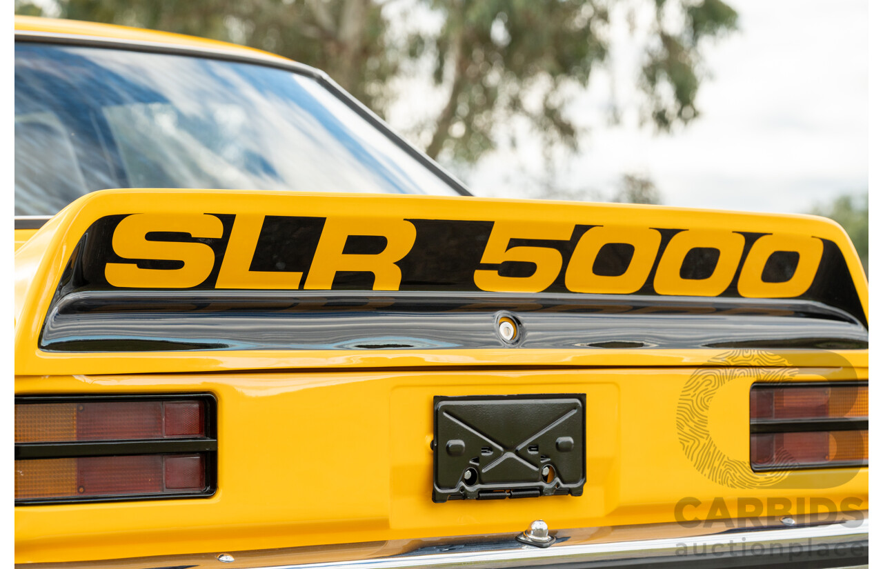 04/1974 Holden LH Torana SL/R 5000 Tribute 4d Sedan Chrome Yellow / Black V8 5.0L - Modified