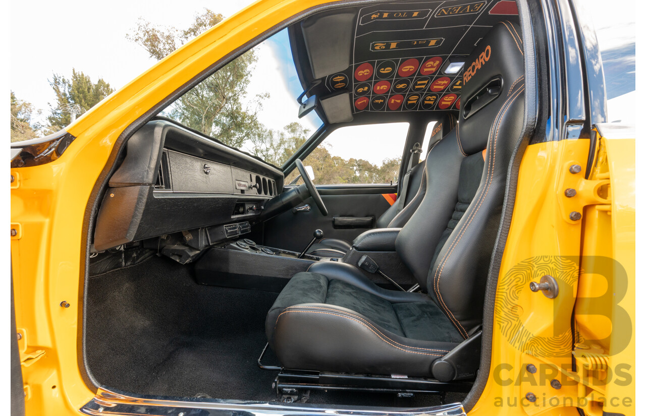 04/1974 Holden LH Torana SL/R 5000 Tribute 4d Sedan Chrome Yellow / Black V8 5.0L - Modified