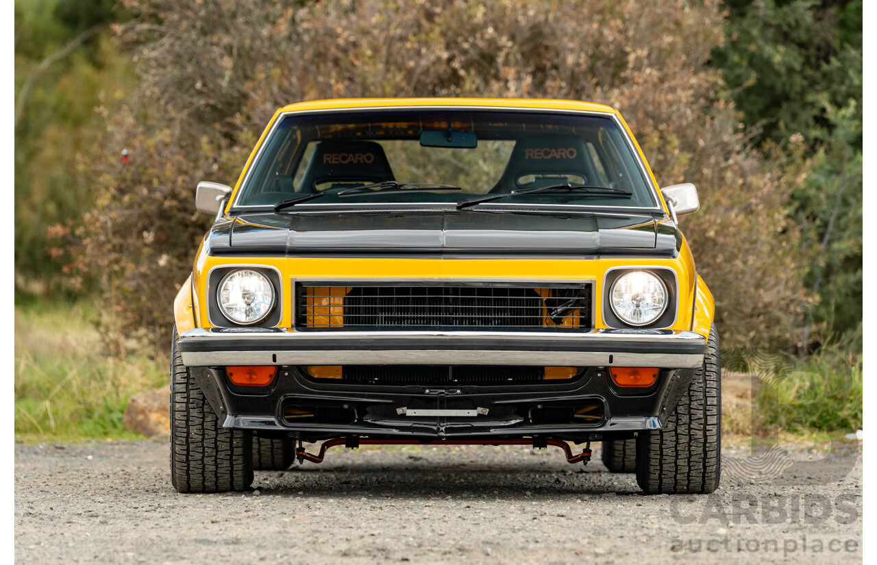04/1974 Holden LH Torana SL/R 5000 Tribute 4d Sedan Chrome Yellow / Black V8 5.0L - Modified