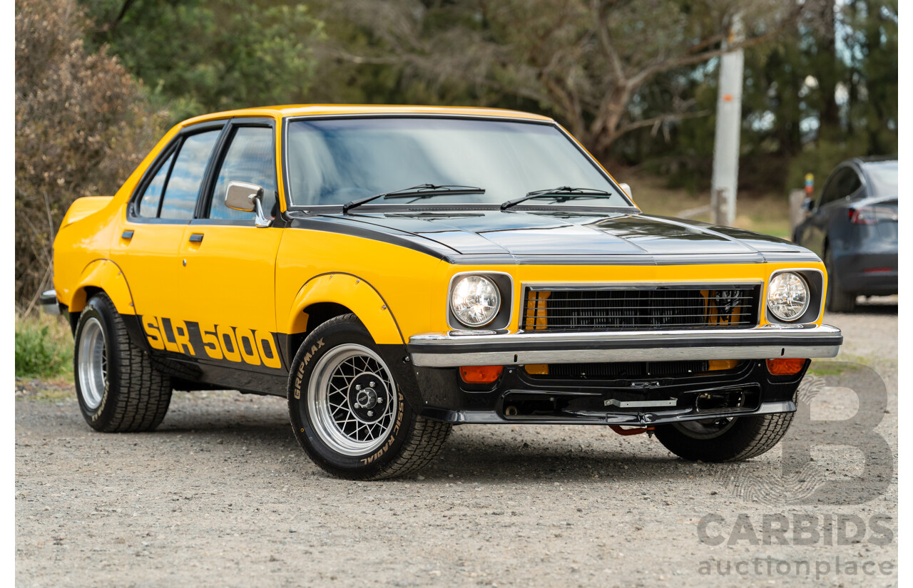 04/1974 Holden LH Torana SL/R 5000 Tribute 4d Sedan Chrome Yellow / Black V8 5.0L - Modified