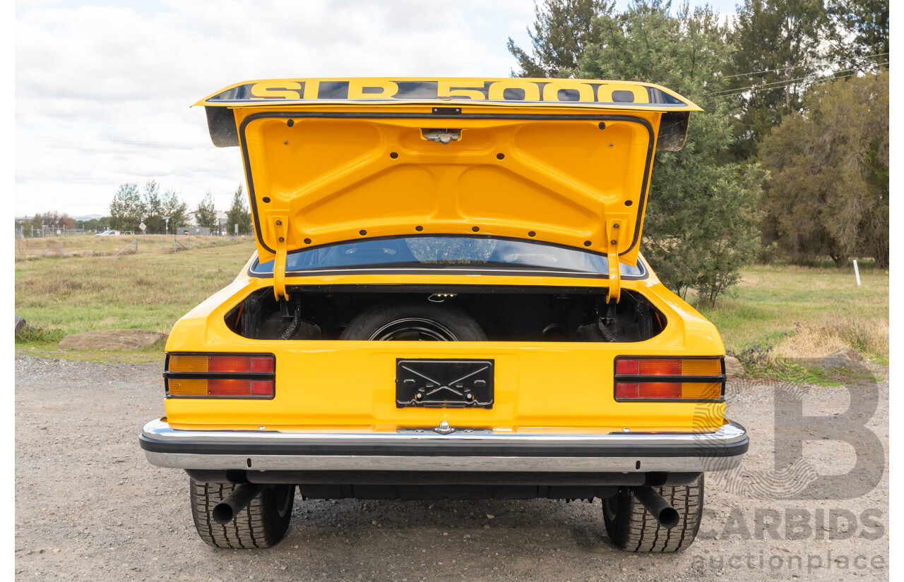 04/1974 Holden LH Torana SL/R 5000 Tribute 4d Sedan Chrome Yellow / Black V8 5.0L - Modified