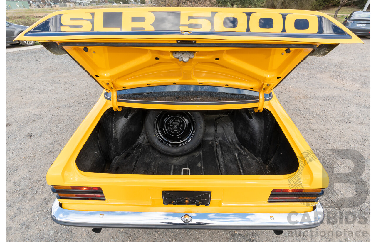04/1974 Holden LH Torana SL/R 5000 Tribute 4d Sedan Chrome Yellow / Black V8 5.0L - Modified