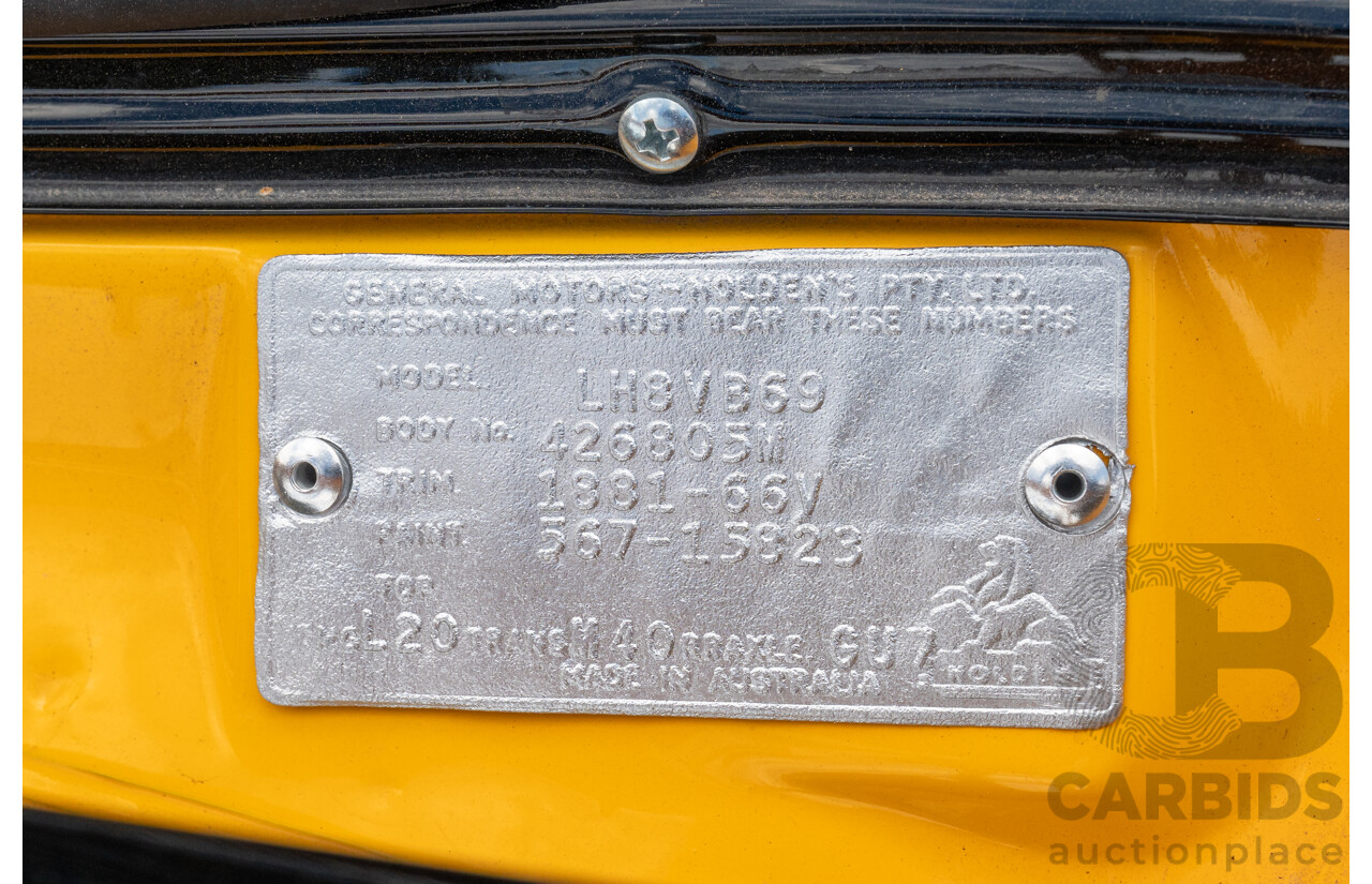 04/1974 Holden LH Torana SL/R 5000 Tribute 4d Sedan Chrome Yellow / Black V8 5.0L - Modified