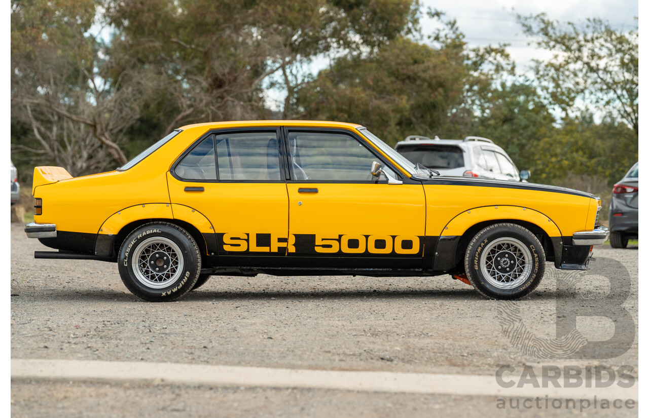 04/1974 Holden LH Torana SL/R 5000 Tribute 4d Sedan Chrome Yellow / Black V8 5.0L - Modified