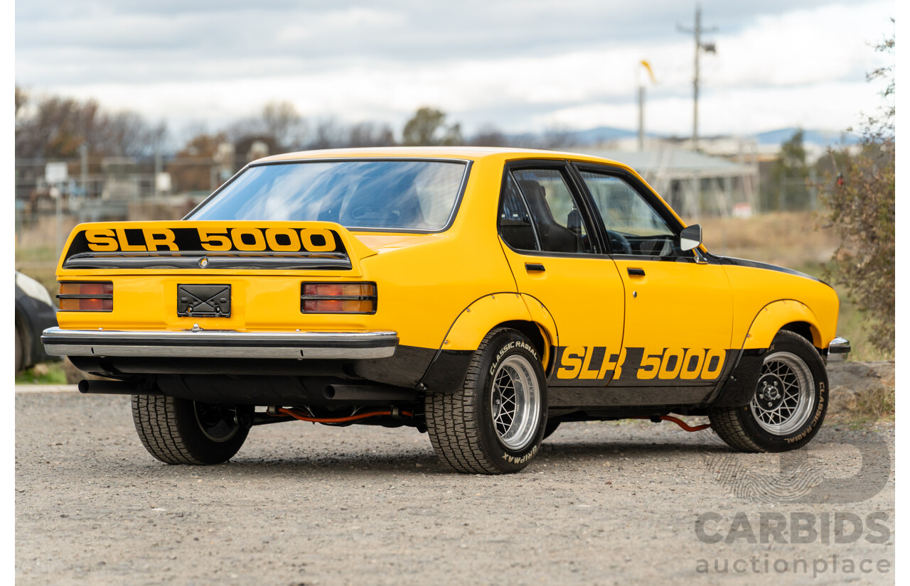 04/1974 Holden LH Torana SL/R 5000 Tribute 4d Sedan Chrome Yellow / Black V8 5.0L - Modified