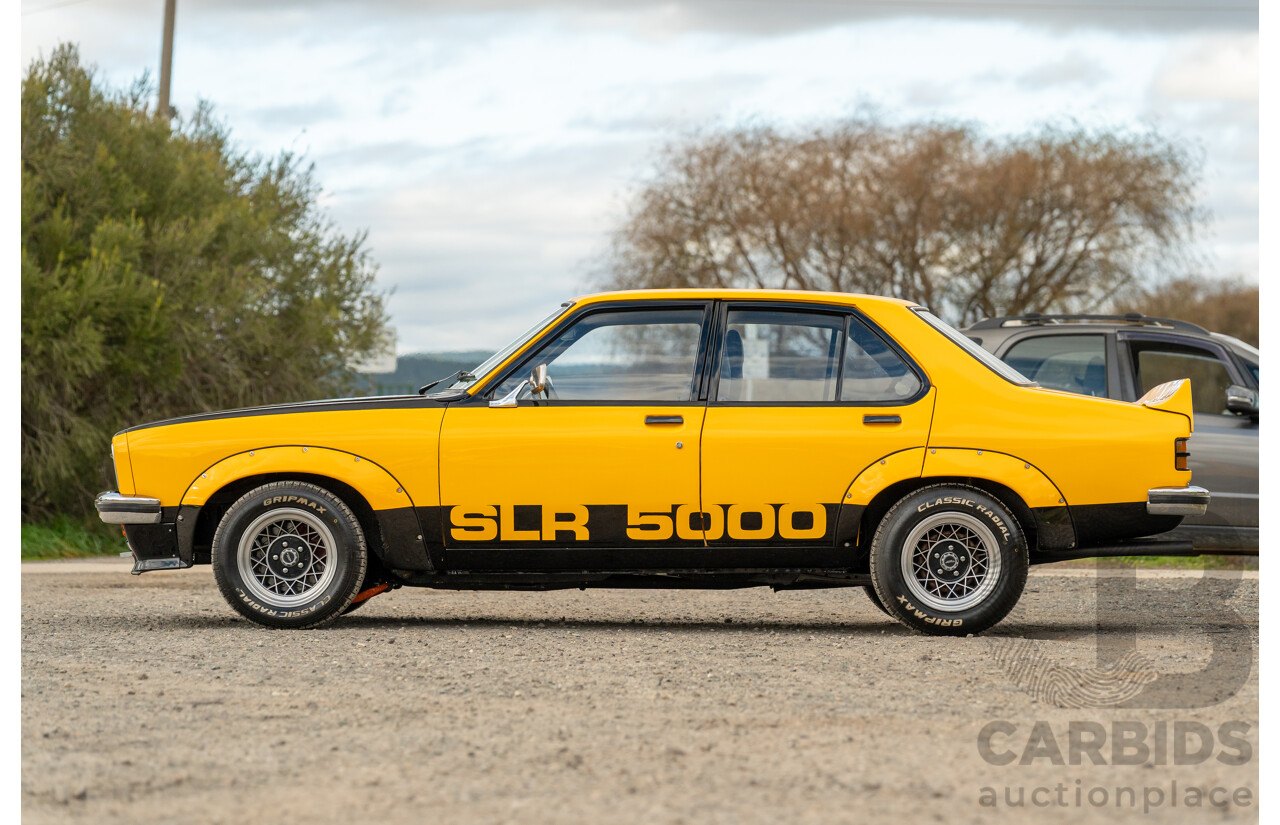 04/1974 Holden LH Torana SL/R 5000 Tribute 4d Sedan Chrome Yellow / Black V8 5.0L - Modified