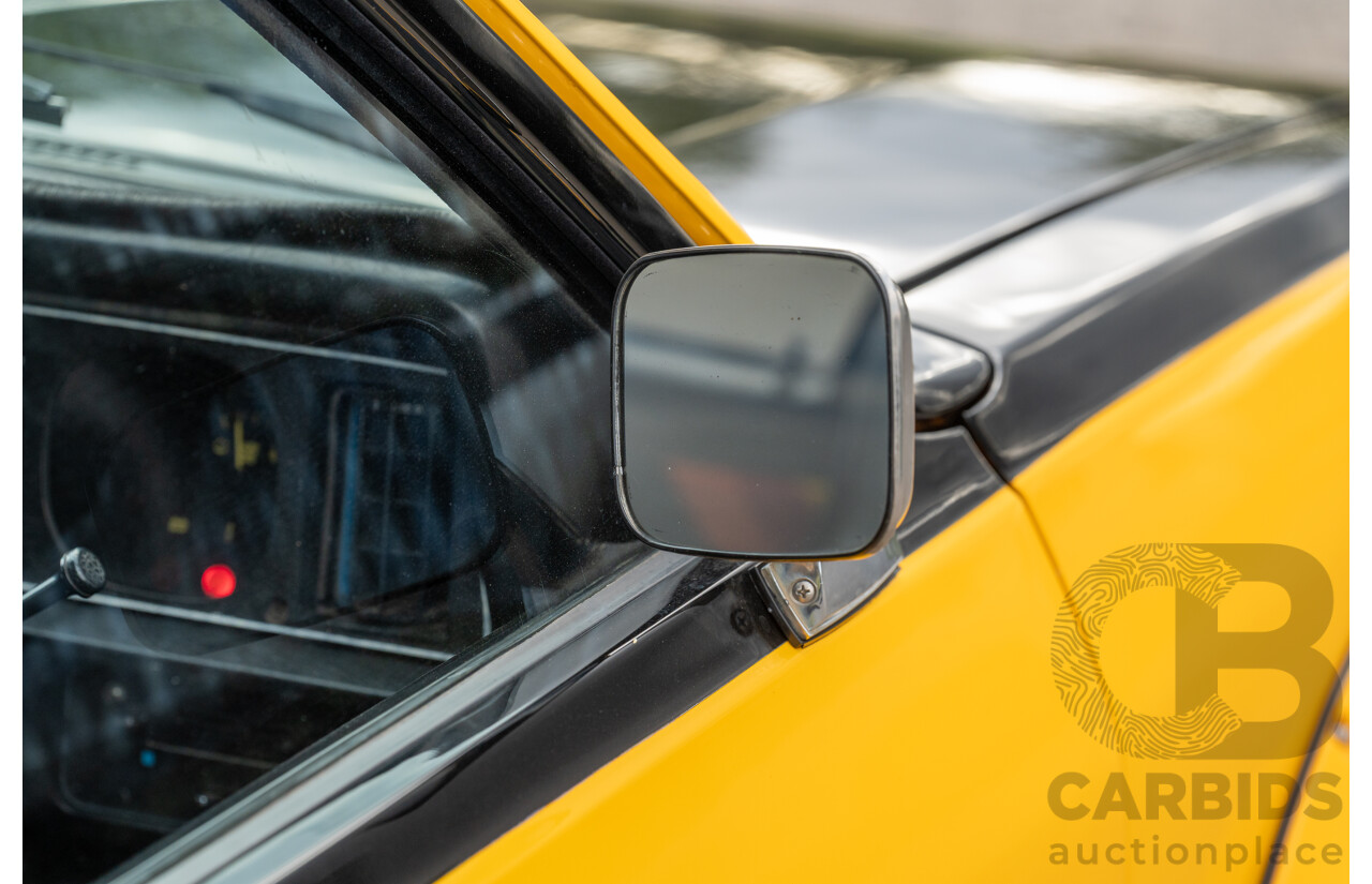 04/1974 Holden LH Torana SL/R 5000 Tribute 4d Sedan Chrome Yellow / Black V8 5.0L - Modified