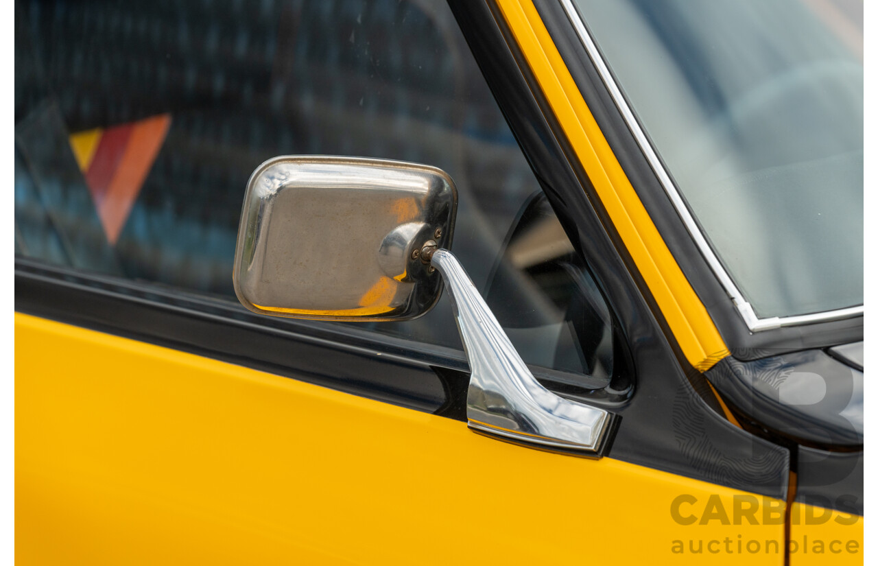 04/1974 Holden LH Torana SL/R 5000 Tribute 4d Sedan Chrome Yellow / Black V8 5.0L - Modified