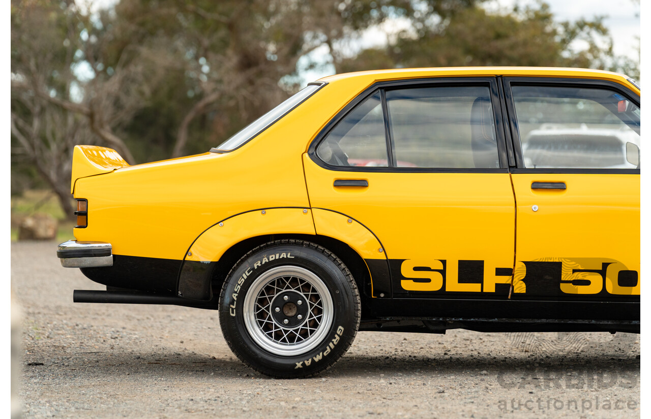 04/1974 Holden LH Torana SL/R 5000 Tribute 4d Sedan Chrome Yellow / Black V8 5.0L - Modified