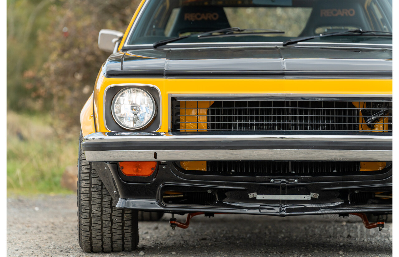 04/1974 Holden LH Torana SL/R 5000 Tribute 4d Sedan Chrome Yellow / Black V8 5.0L - Modified