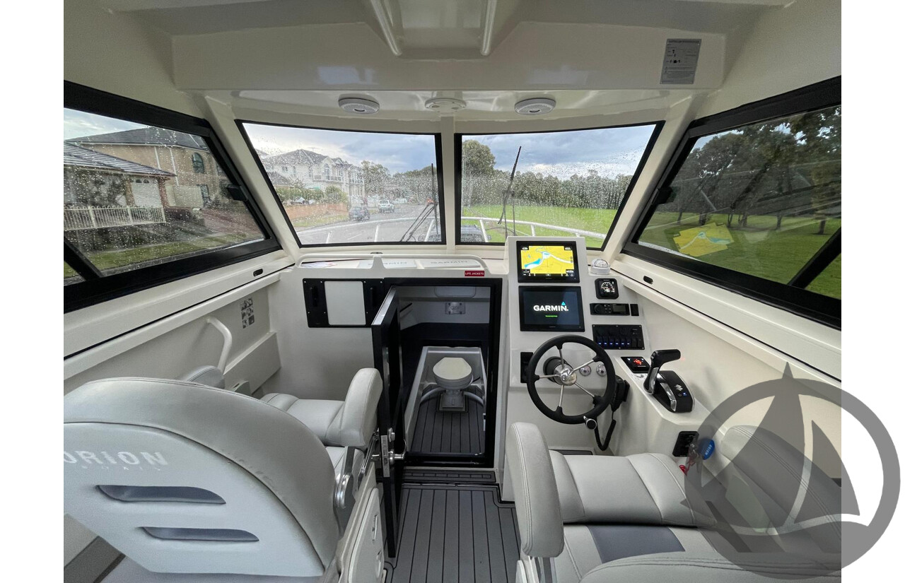 NO RESERVE - 2024 Orion Strike 790 Half Cabin Plate Boat, 350hp Suzuki 4 Stroke, 165 hours