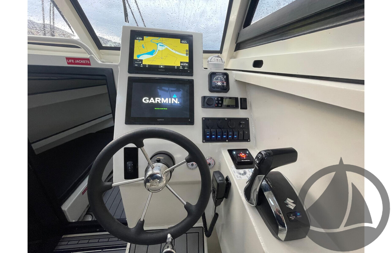 NO RESERVE - 2024 Orion Strike 790 Half Cabin Plate Boat, 350hp Suzuki 4 Stroke, 165 hours