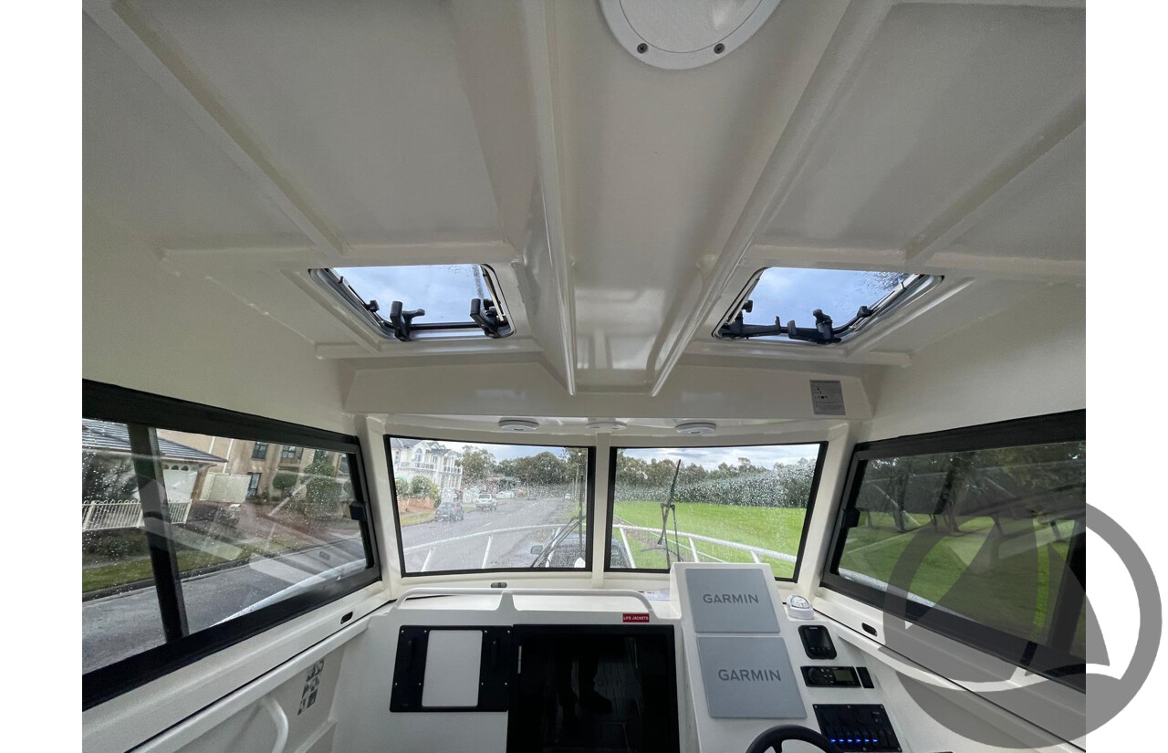 NO RESERVE - 2024 Orion Strike 790 Half Cabin Plate Boat, 350hp Suzuki 4 Stroke, 165 hours