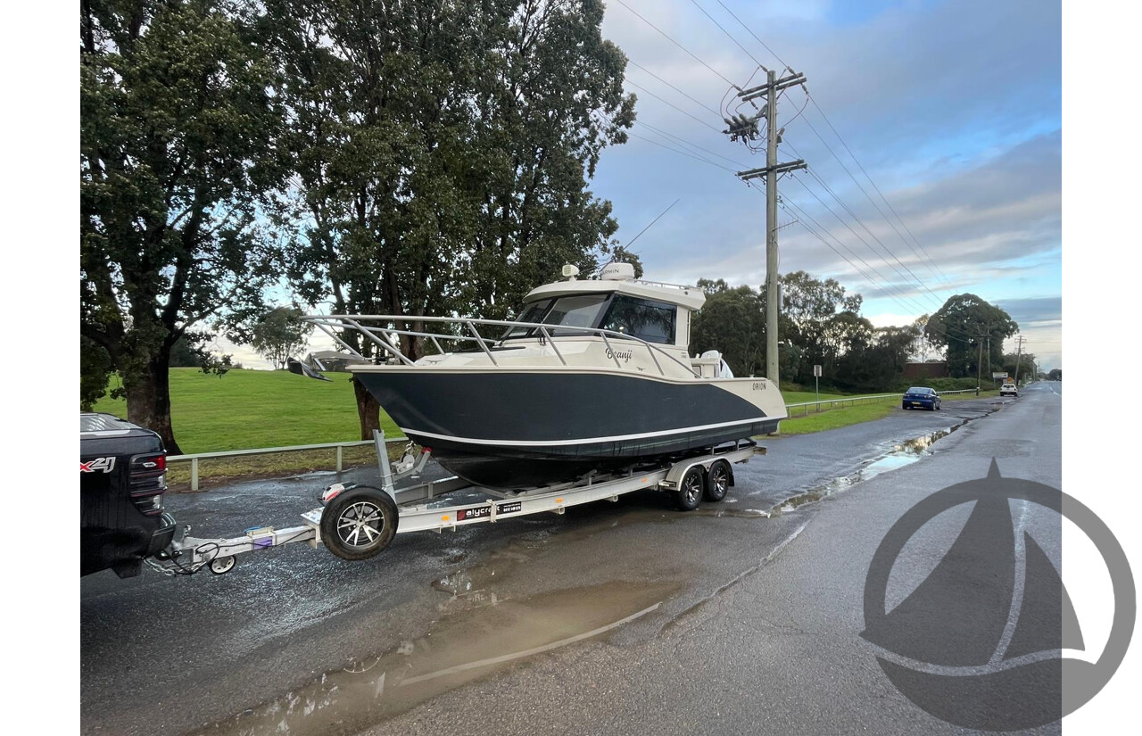 NO RESERVE - 2024 Orion Strike 790 Half Cabin Plate Boat, 350hp Suzuki 4 Stroke, 165 hours