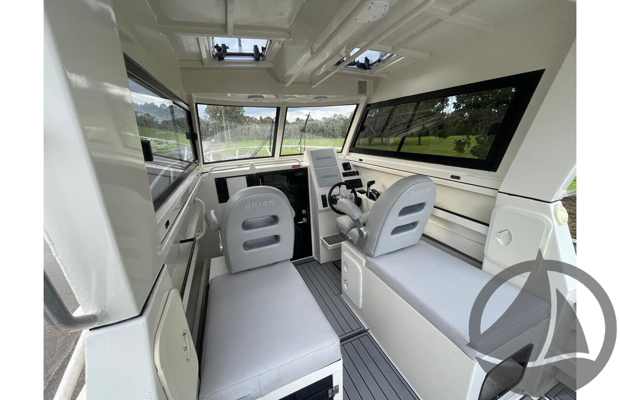 NO RESERVE - 2024 Orion Strike 790 Half Cabin Plate Boat, 350hp Suzuki 4 Stroke, 165 hours