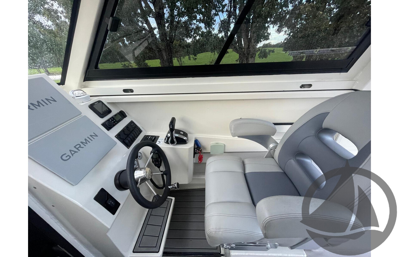 NO RESERVE - 2024 Orion Strike 790 Half Cabin Plate Boat, 350hp Suzuki 4 Stroke, 165 hours