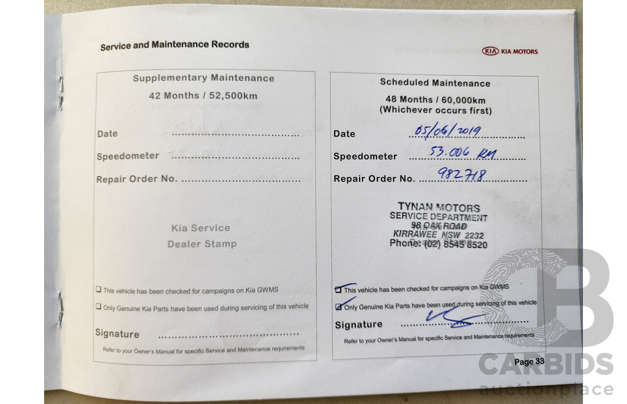 05/2014 Kia RIO S UB MY14 5d Hatchback Red 1.4L
