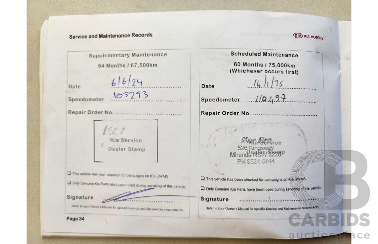 05/2014 Kia RIO S UB MY14 5d Hatchback Red 1.4L