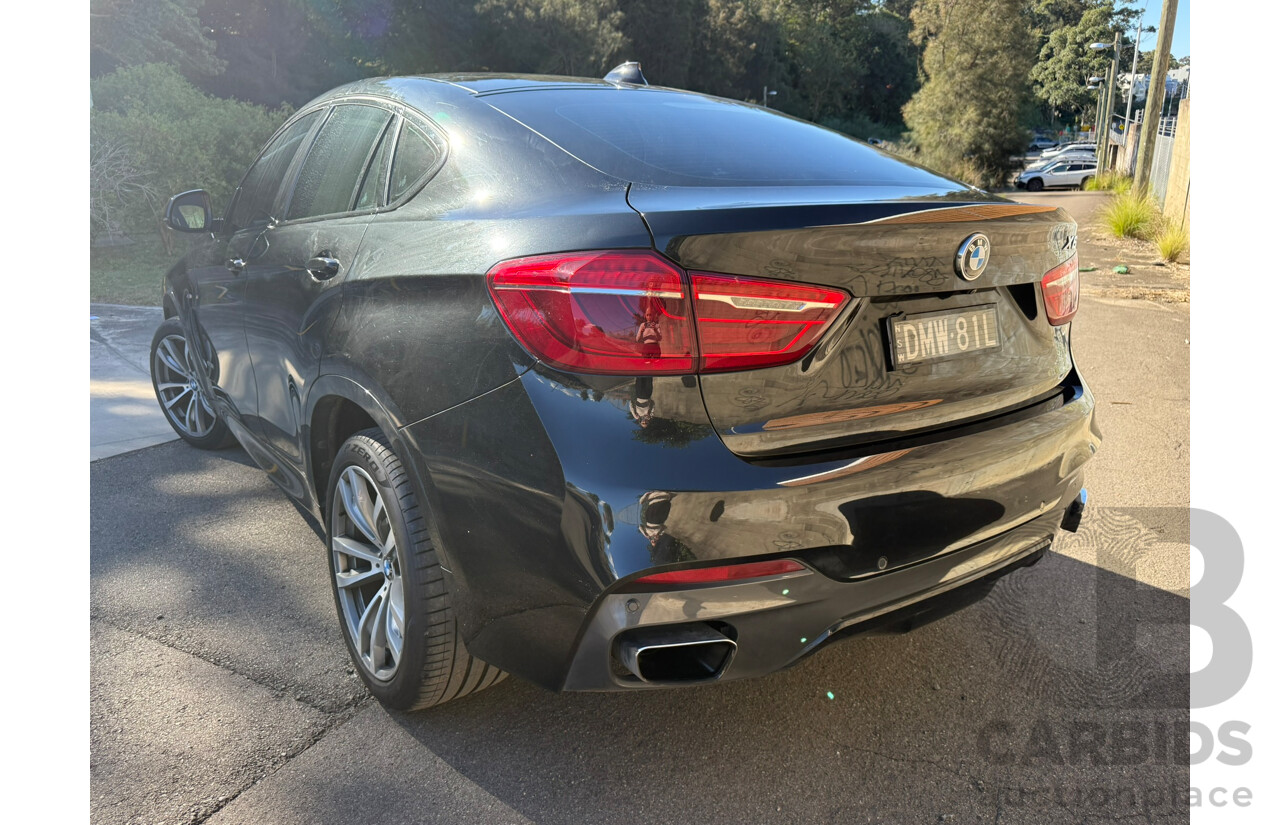 11/2016 Bmw X6 xDRIVE35i (AWD) F16 MY16 4D Coupe Black Sapphire Metallic 3.0L