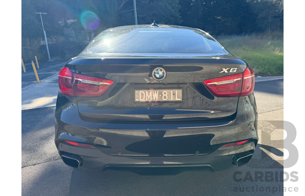 11/2016 Bmw X6 xDRIVE35i (AWD) F16 MY16 4D Coupe Black Sapphire Metallic 3.0L