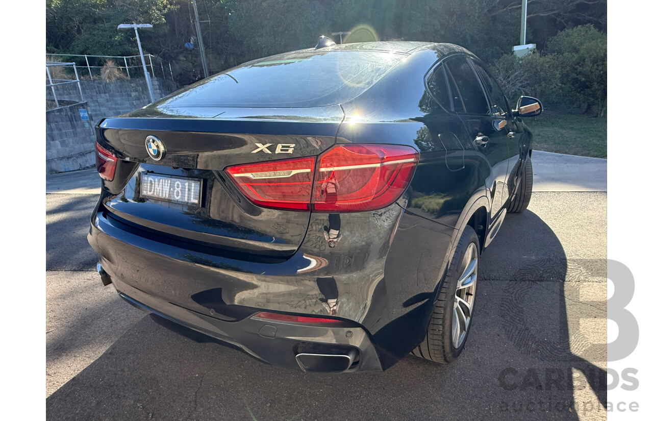 11/2016 Bmw X6 xDRIVE35i (AWD) F16 MY16 4D Coupe Black Sapphire Metallic 3.0L