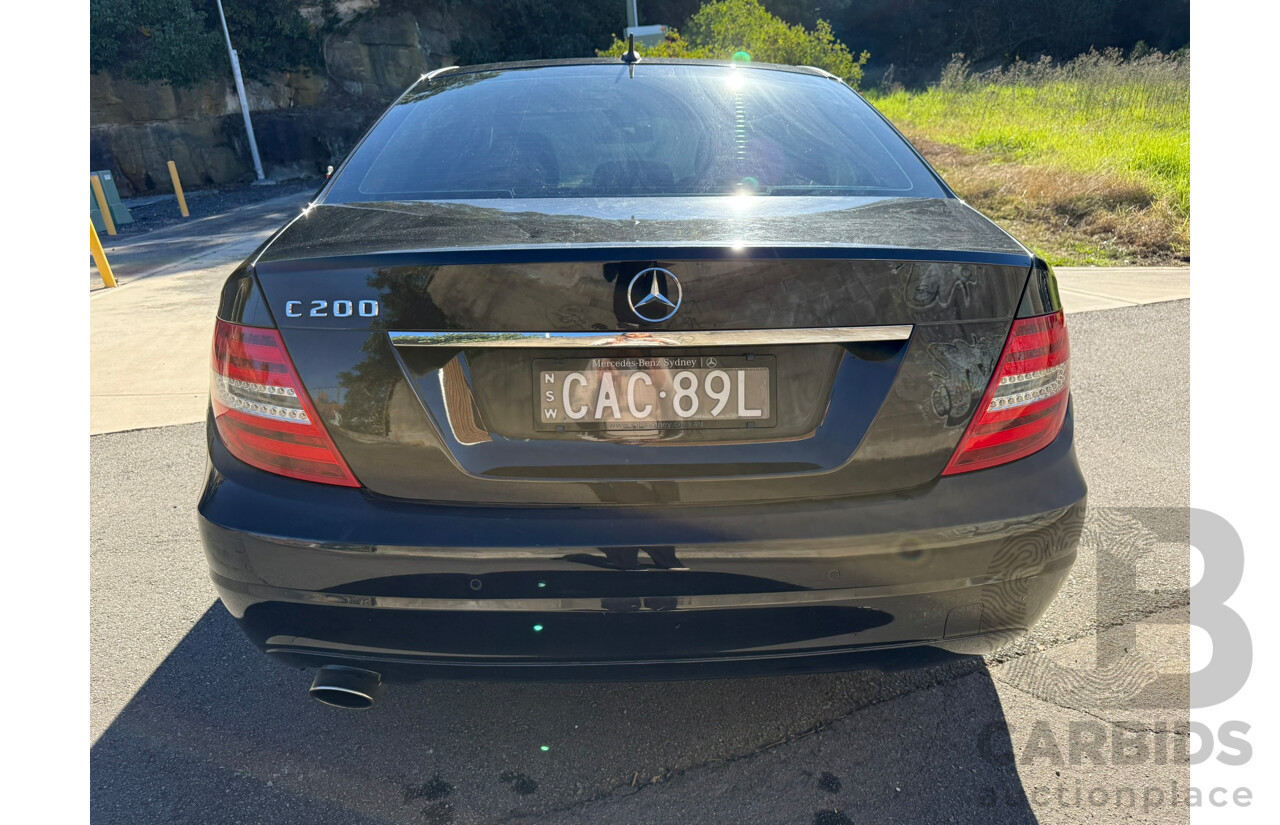 09/2011 Mercedes-Benz C200 CGI W204 MY10 UPGRADE 4D Sedan Obsidian Black Metallic 1.8L