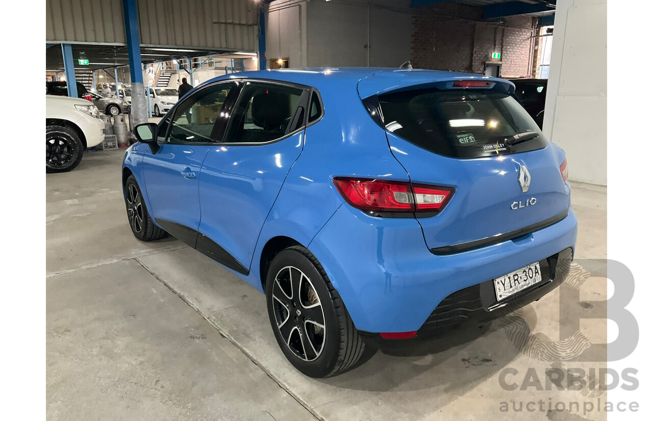 11/2015 Renault Clio Expression X98 5D Hatchback Blue Turbo 1.2L
