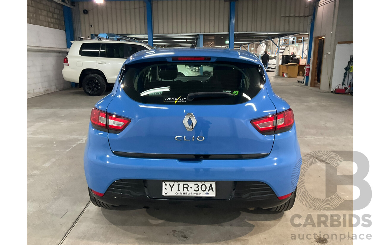 11/2015 Renault Clio Expression X98 5D Hatchback Blue Turbo 1.2L