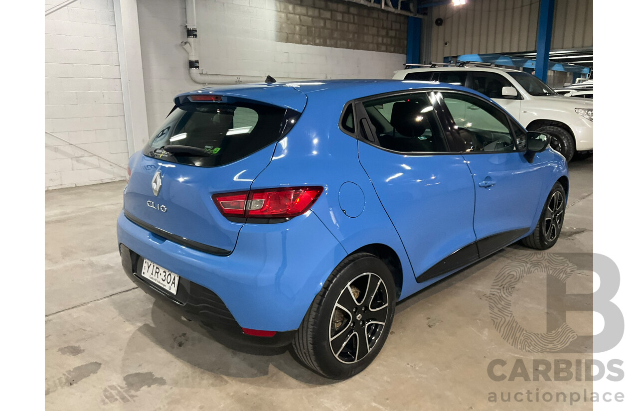 11/2015 Renault Clio Expression X98 5D Hatchback Blue Turbo 1.2L