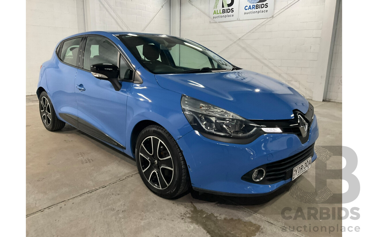 11/2015 Renault Clio Expression X98 5D Hatchback Blue Turbo 1.2L