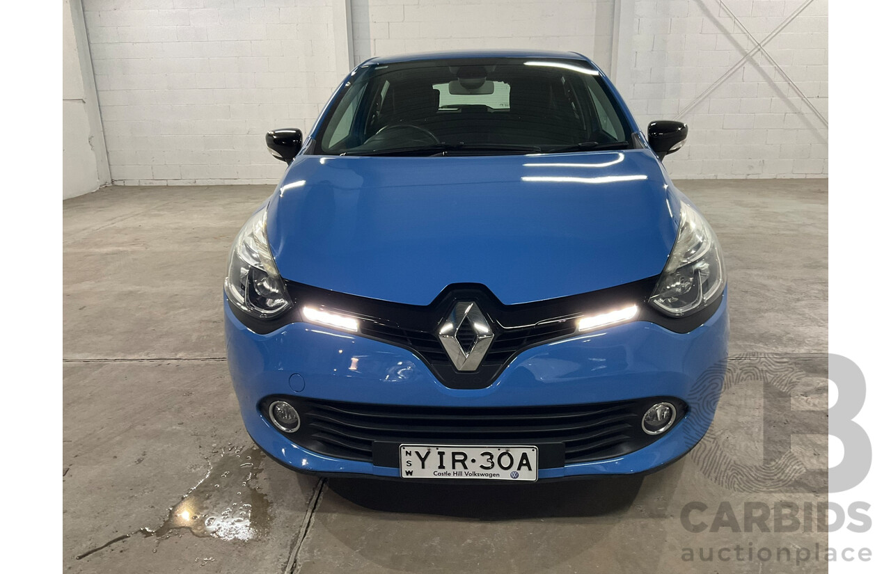 11/2015 Renault Clio Expression X98 5D Hatchback Blue Turbo 1.2L